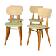 Suite de 4 chaises vertes pour Ton, 1960
