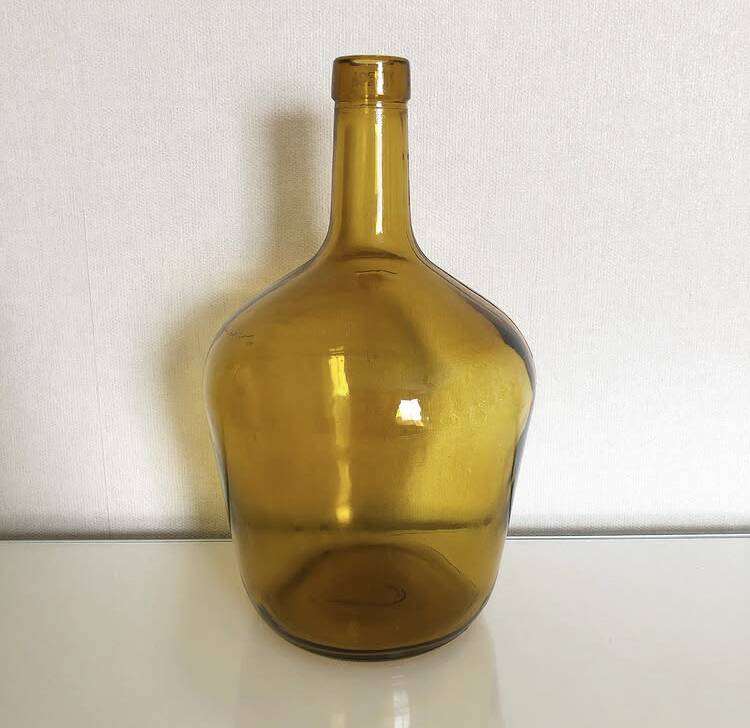 Dame Jeanne jaune ambrée vintage