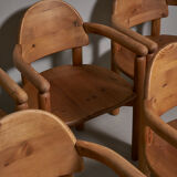 6 pine chairs by rainer daumiller for hirtshals savvaerk a/s, denmark, 1970s
