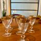 Set of 6 engraved digestive/liqueur/port/drop glasses