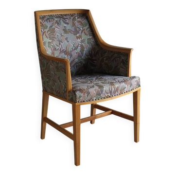Swedish Grace floral birch wood armchair