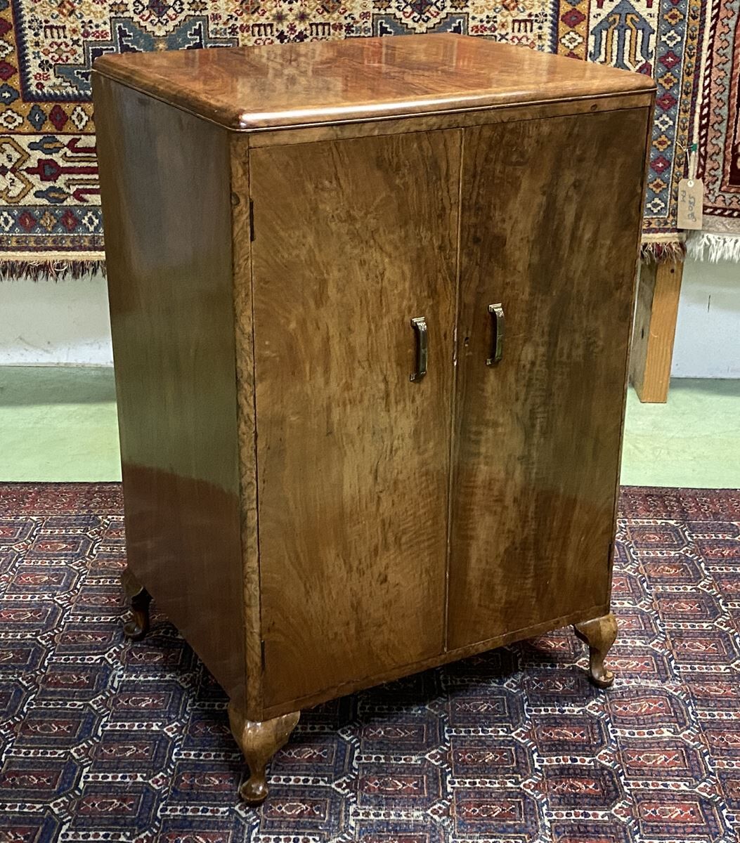 English art deco walnut buffet - 1930s