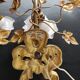 wall lamps golden and purple flowers