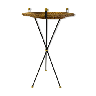Metal and rattan tripod harness - 60s