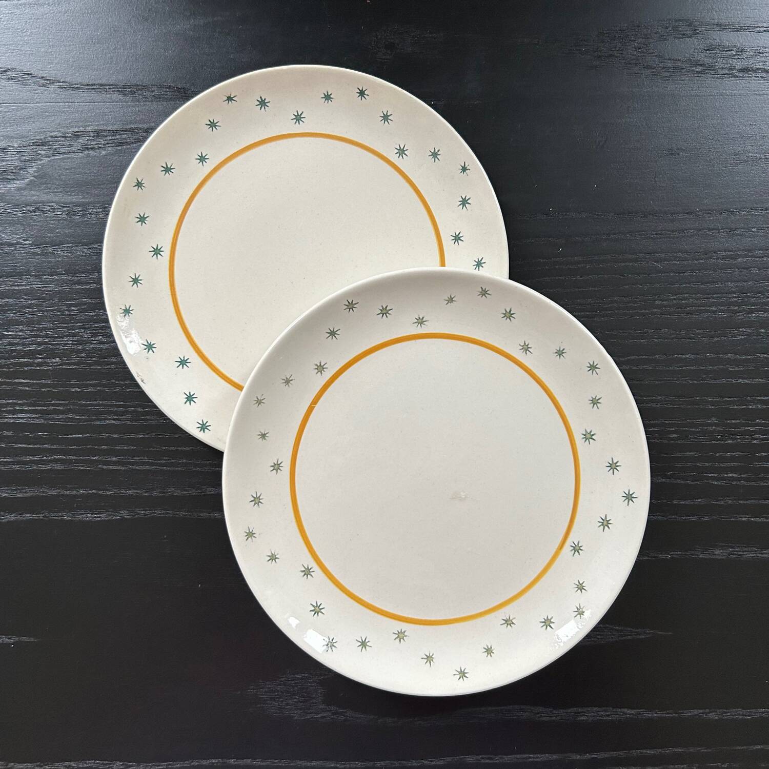 Duo of Primefleur Gien plates