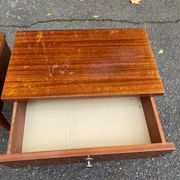 2 Scandinavian rosewood bedside tables from the 1960s