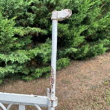 Folding child's bed with wrought iron canopy or romantic garden bench 19th