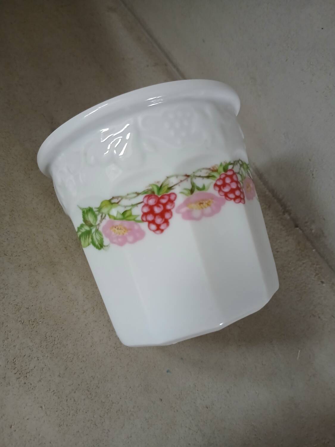 Antique porcelain jam jar