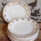 Eight Villeroy & Boch dessert plates with gold decor