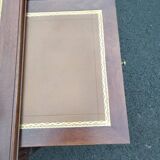 Old style flat desk louis xvi leather tray with 2 pulls
