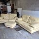 set of 2 sofas and 1 pouffe
