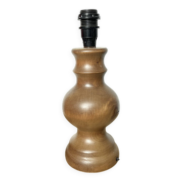 Turned wooden lamp base