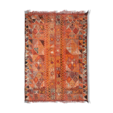 Kilim embroidered vintage Anatolian 209 x 147 cm