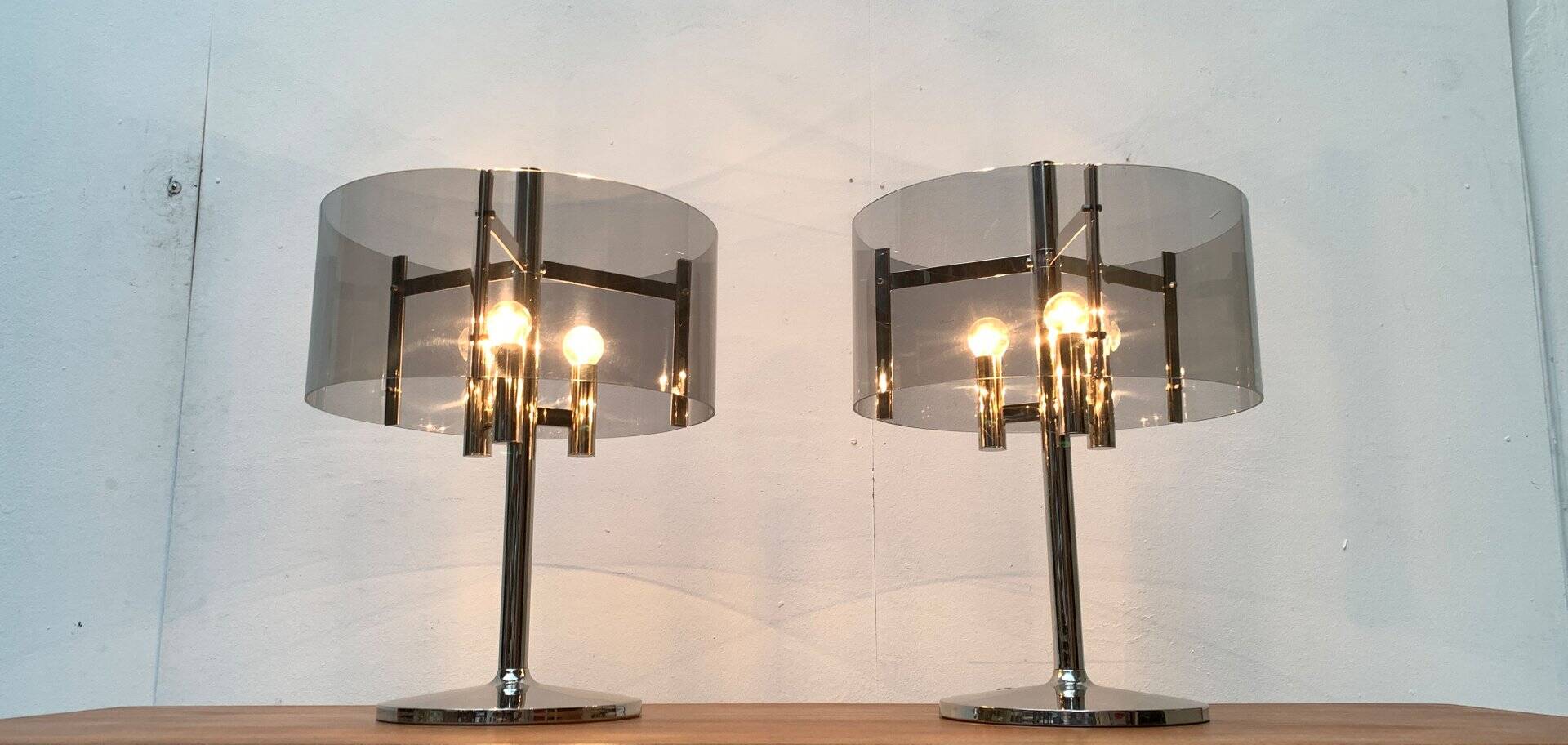 Lampes de table Space Age du milieu du siècle, années 1970, lot de 2