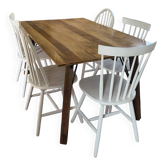 Extendable dining table + 5 chairs
