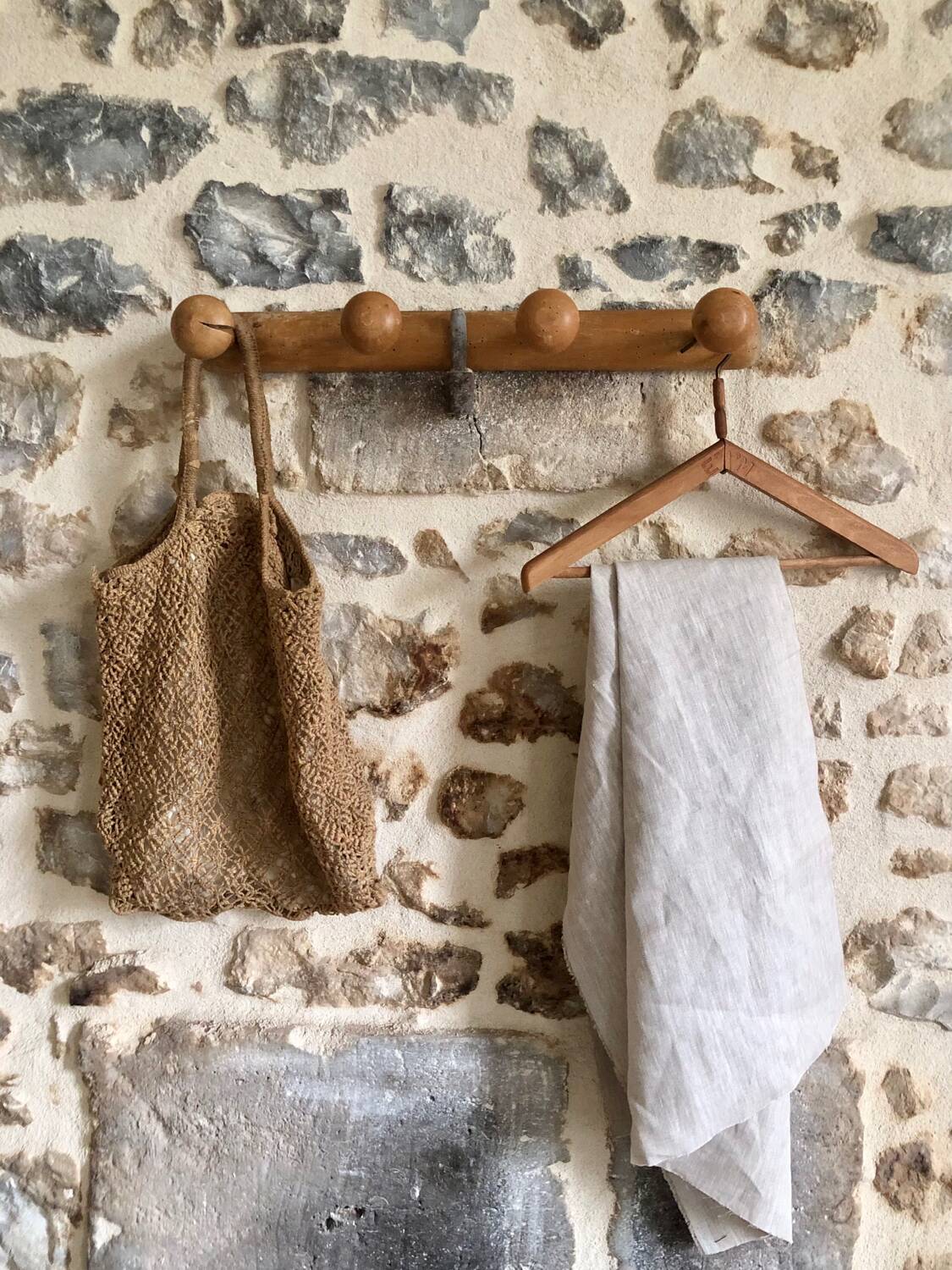 Antique wooden coat hook