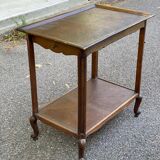 Louis XV side table with 2 drawers in solid wood from the 19th century
