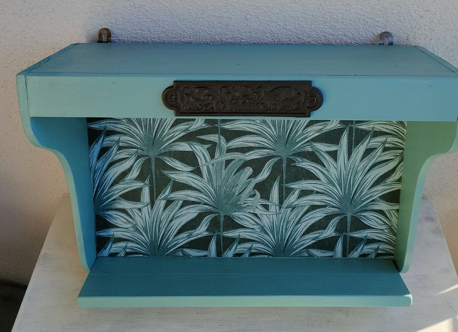 Wooden kitchen shelf