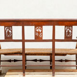 Mandarin bench in precious wood and inlays
