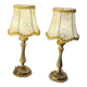 Bronze bedside lamps with gold lampshade and gold gallon 31x14