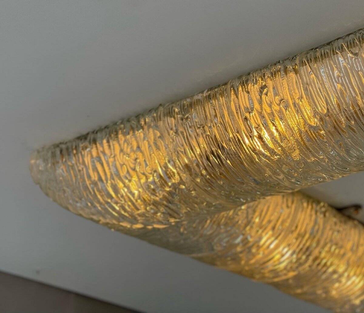 Murano glass ceiling chandelier, Barovier circa 1950