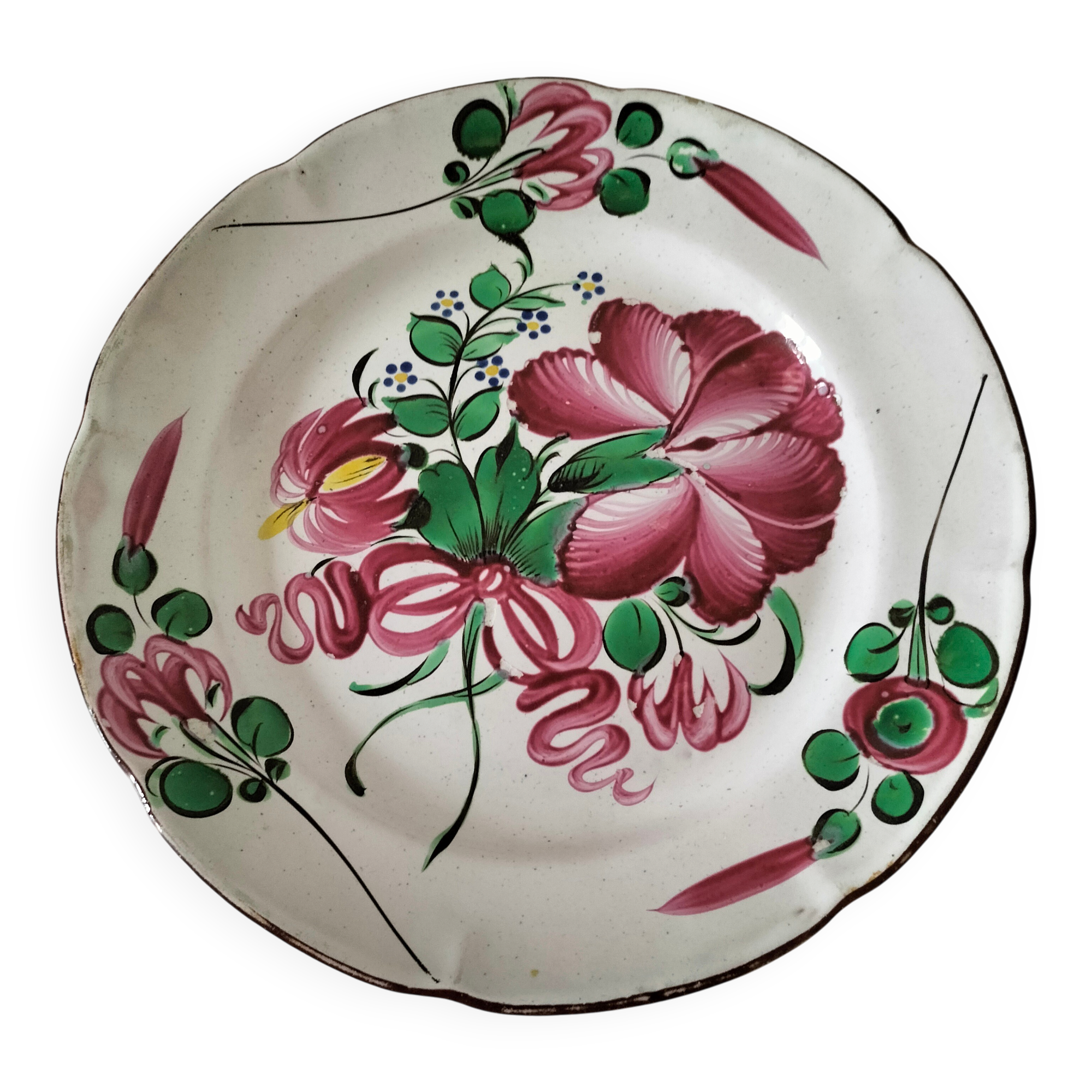 Earthenware plate from the East – attributed to Islettes, 19th century