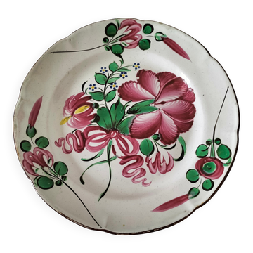 Assiette  en faïence de l'Est – attribuée aux Islettes, 19ème siècle