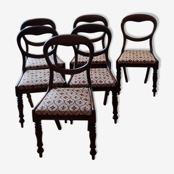6 Victorian chairs