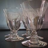 5 Verres ancien soufflés et ciselés