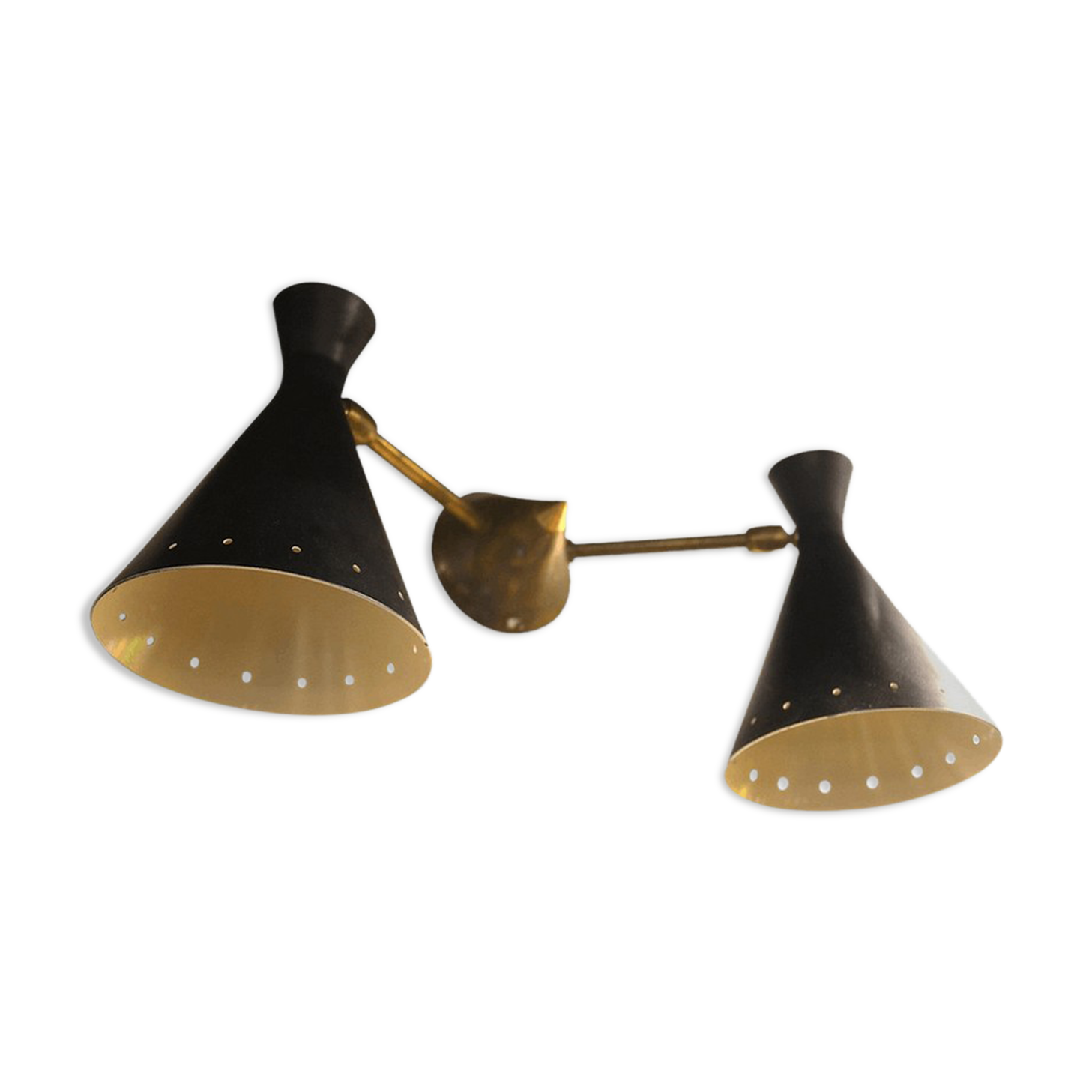 Wall lamp Double Black Casserole