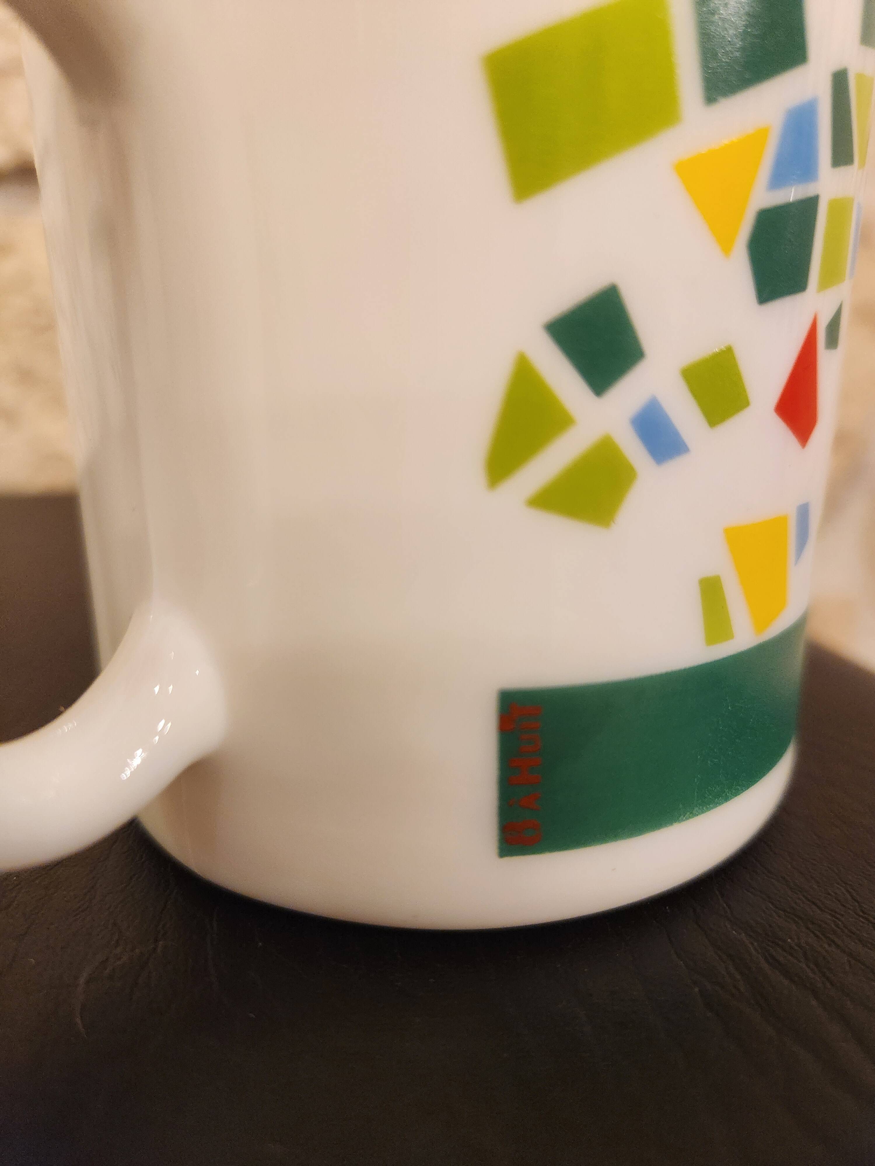 Set of 3 vintage “8 to 8” mugs – 1980s