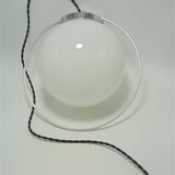 Opaline globe pendant lamp