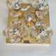 Brass wall lamp with glass prisms