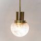 Vintage brass and blown glass pendant lamp – 1960s design chandelier