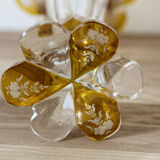 Bohemian crystal cornet vase