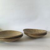 Set of ceramic bread plates