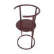 Bordeaux red metal circle Bauhaus style chair