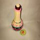 60s scoubidou bottle pink yellow green blue and smoky glass 27 cm