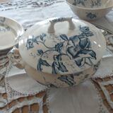 Lot vaisselle ancienne Rose de Noel Faïencerie Lyonnaise