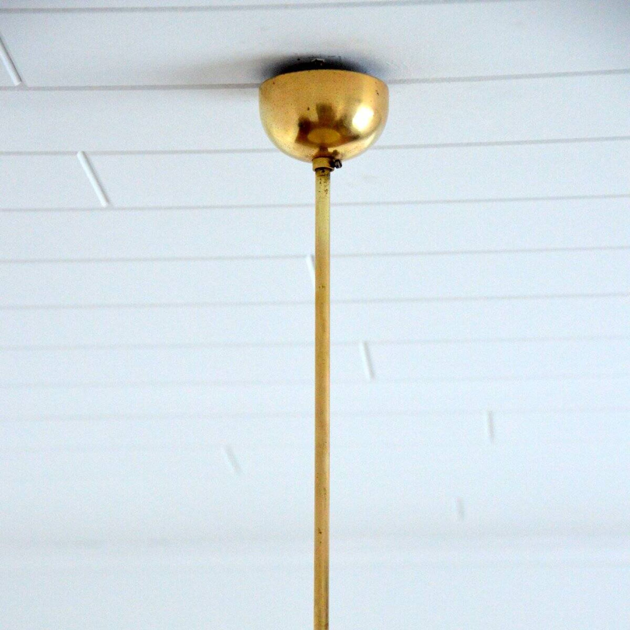 Suspension vasque opaline jaune art déco vintage