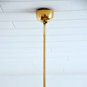 Suspension vasque opaline jaune art déco vintage