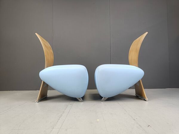 Paire de chauffeuses Bobo Lounge de Dietmar Scharping pour Dauphin, années 2000