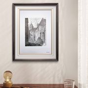 Hôtel-Dieu, Dole, Jura, vintage engraving, printed in 1950.