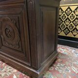 Louis XIII carved oak Maltese cross chest