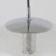 Large glass globe pendant light with bubbles and chrome by Peil & Putzler, Germany, 1970s.