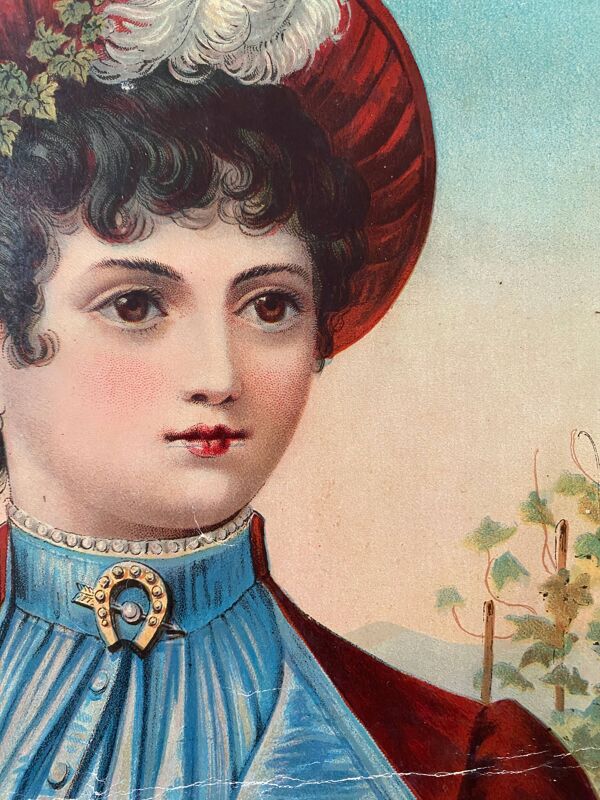 Pendants de tableaux chromolithographies 1900