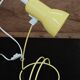 Lampe de bureau vintage jaune 1980
