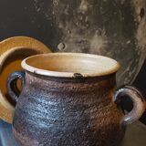 Ceramic covered pot by Jean Marais signed, Vallauris 80s