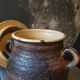 Ceramic covered pot by Jean Marais signed, Vallauris 80s