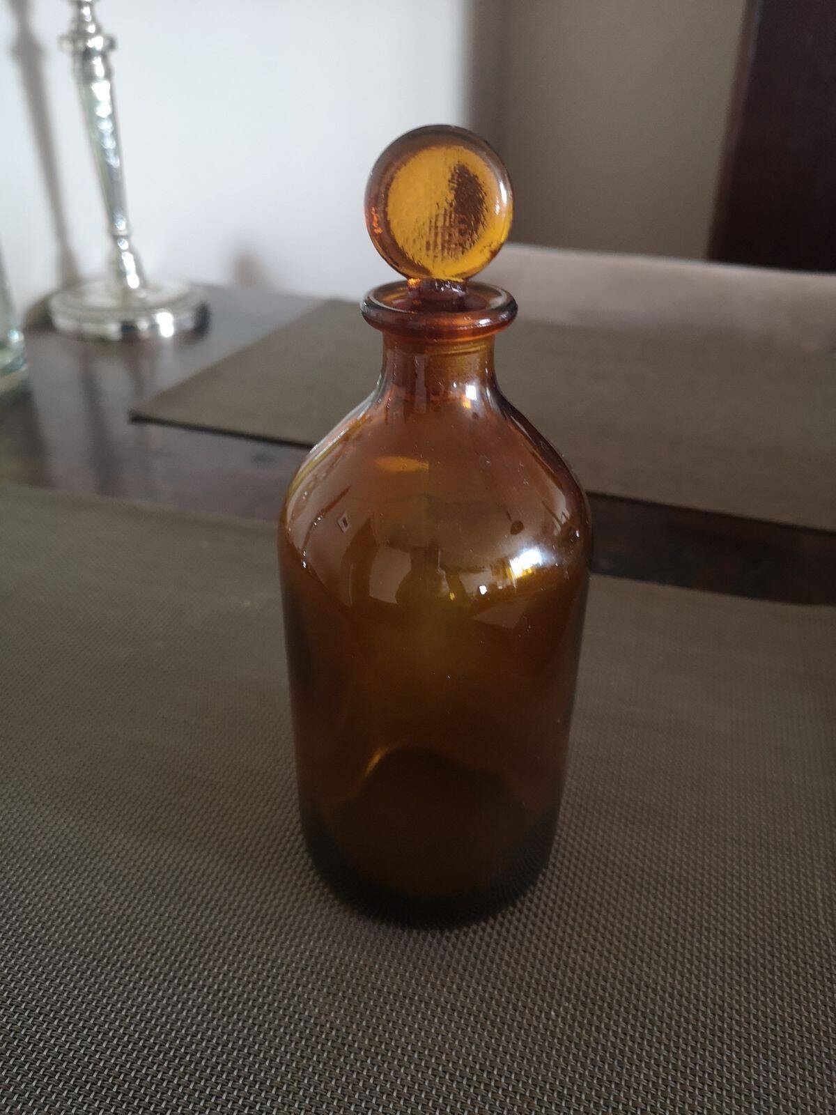 Amber glass apothecary bottle - 1st half of the 20th century